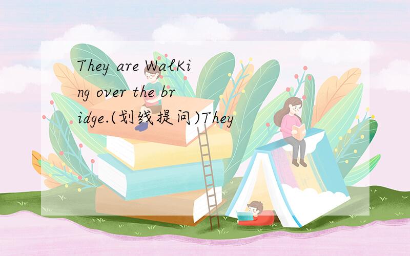 They are WalKing over the bridge.(划线提问)They