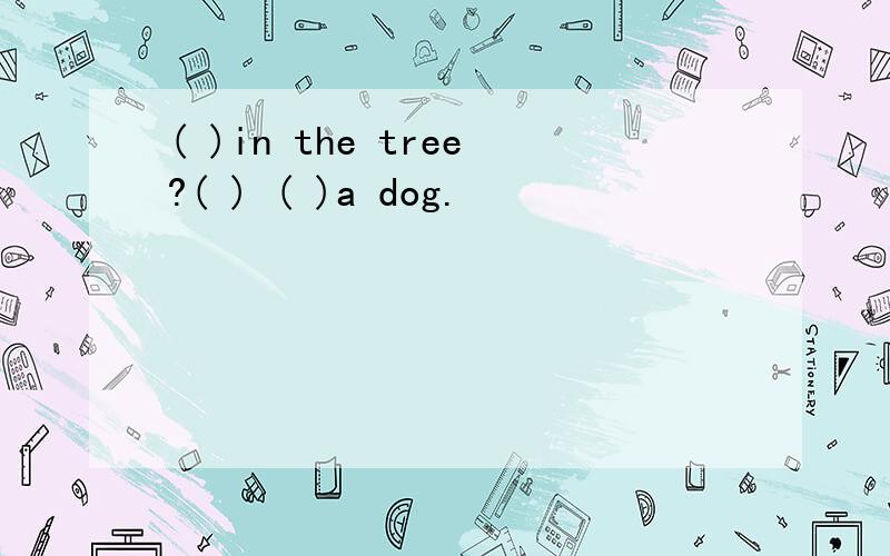 ( )in the tree?( ) ( )a dog.