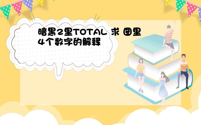 暗黑2里TOTAL 求 图里4个数字的解释