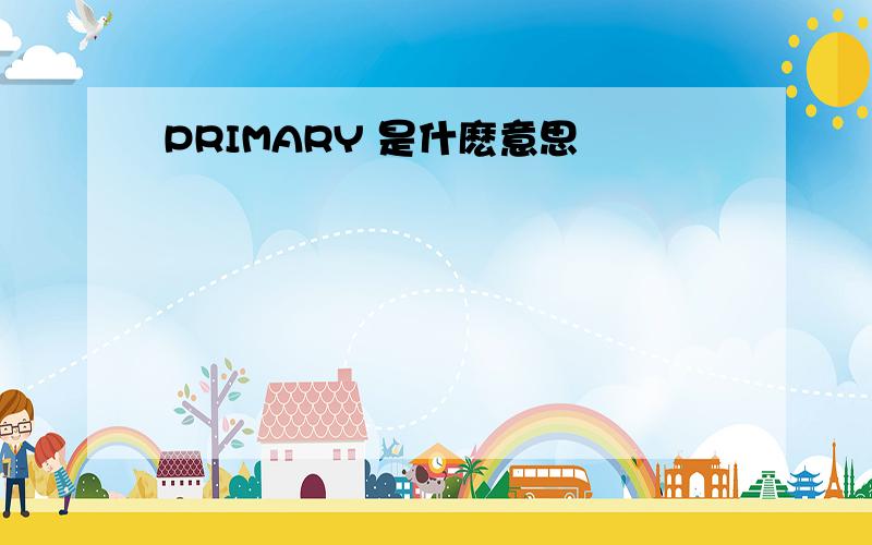 PRIMARY 是什麽意思