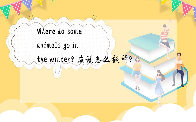 Where do some animals go in the winter?应该怎么翻译?