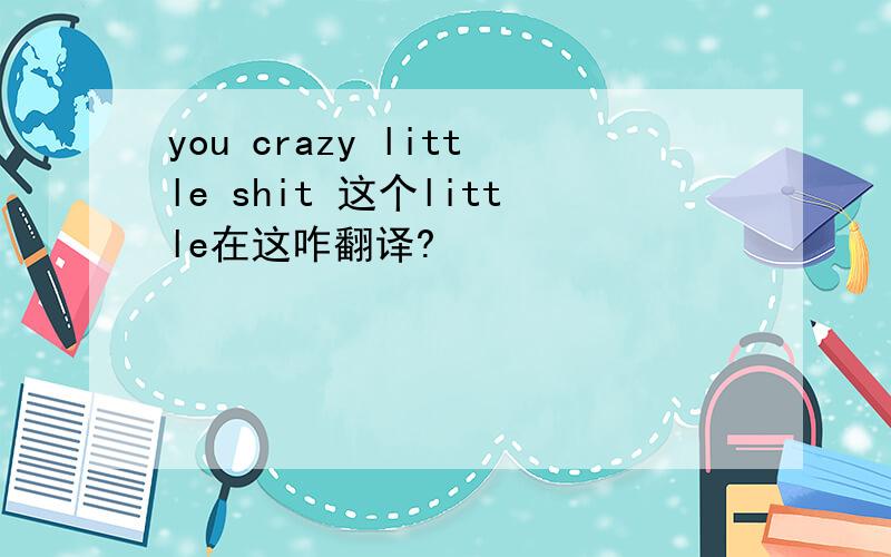 you crazy little shit 这个little在这咋翻译?