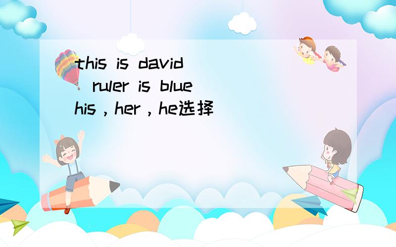 this is david()ruler is bluehis，her，he选择