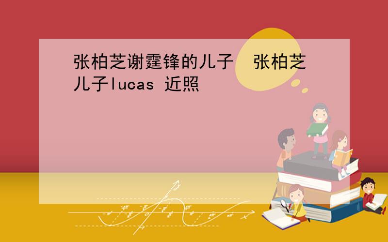 张柏芝谢霆锋的儿子  张柏芝儿子lucas 近照