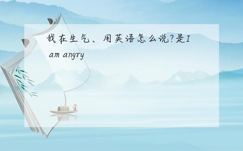 我在生气、用英语怎么说?是I am angry