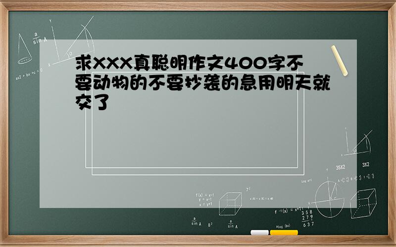 求XXX真聪明作文400字不要动物的不要抄袭的急用明天就交了