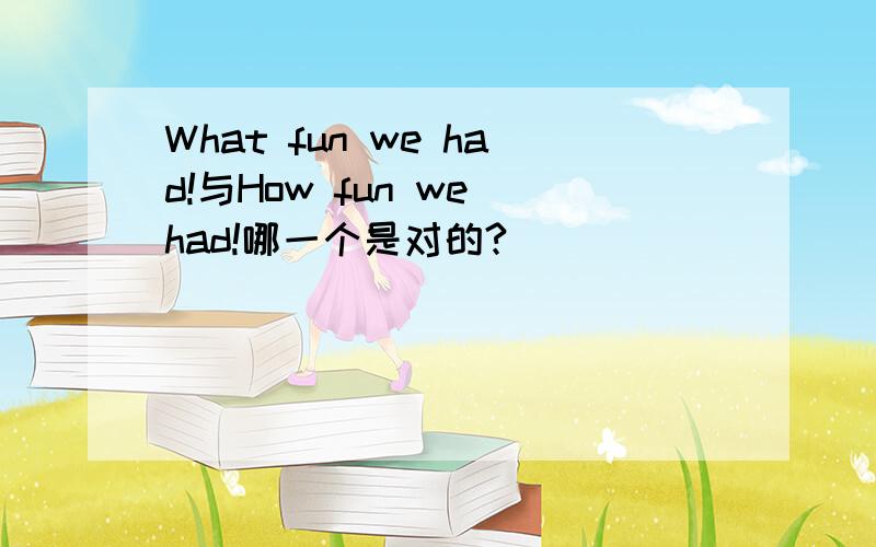 What fun we had!与How fun we had!哪一个是对的?