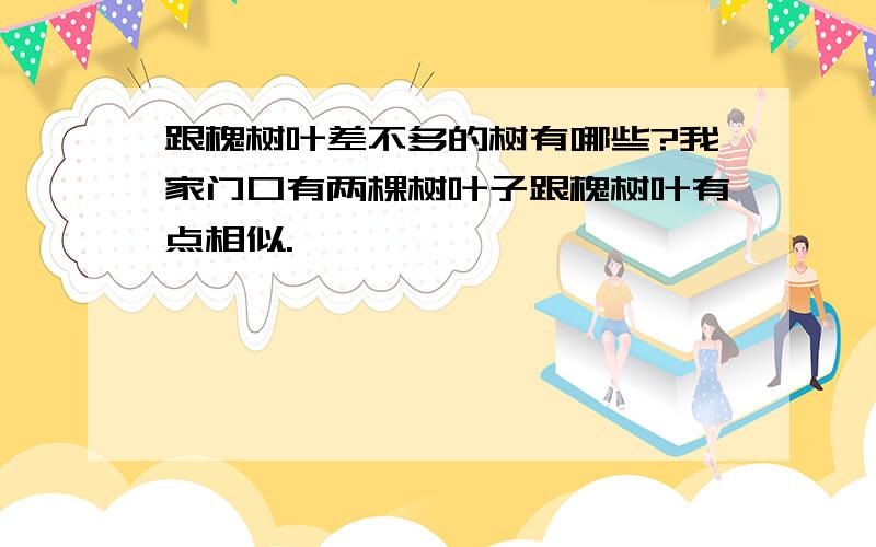 跟槐树叶差不多的树有哪些?我家门口有两棵树叶子跟槐树叶有点相似.