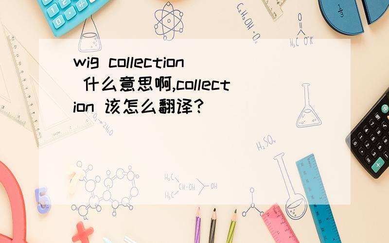 wig collection 什么意思啊,collection 该怎么翻译?