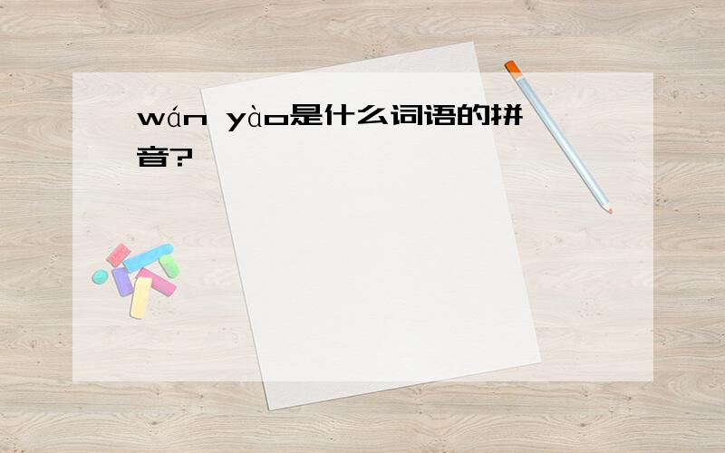 wán yào是什么词语的拼音?