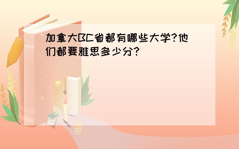 加拿大BC省都有哪些大学?他们都要雅思多少分?