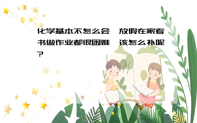 化学基本不怎么会,放假在家看书做作业都很困难,该怎么补呢?