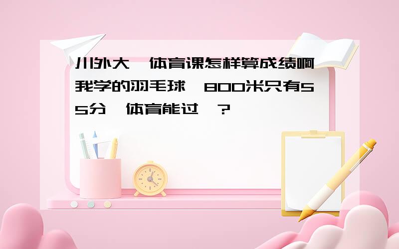 川外大一体育课怎样算成绩啊,我学的羽毛球,800米只有55分,体育能过嘛?