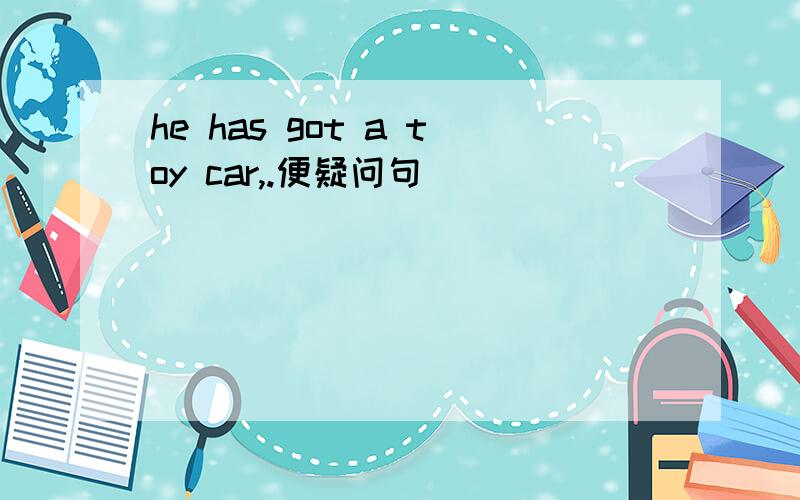 he has got a toy car,.便疑问句