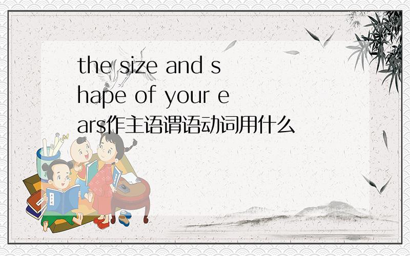 the size and shape of your ears作主语谓语动词用什么