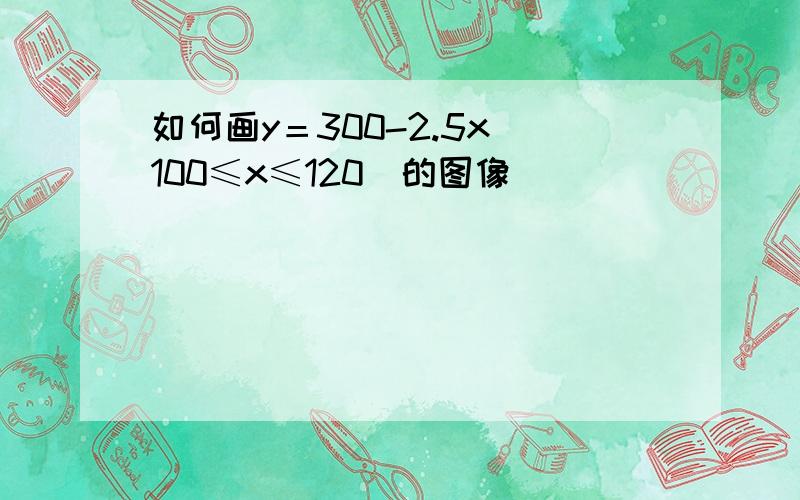 如何画y＝300-2.5x（100≤x≤120）的图像