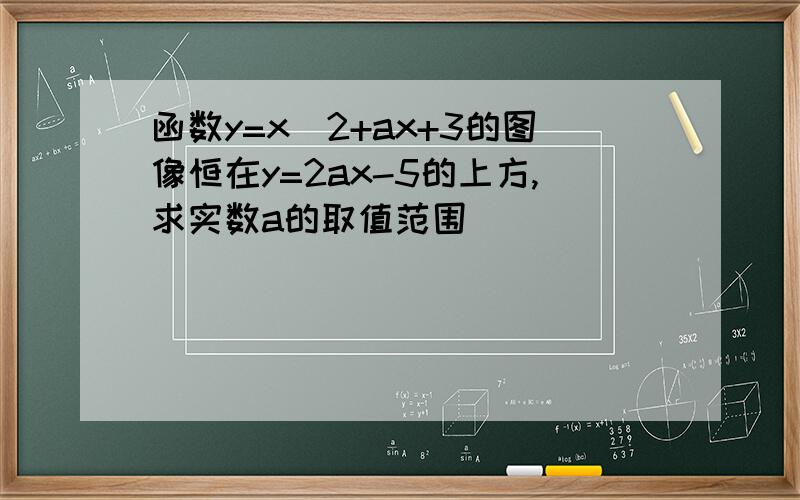 函数y=x^2+ax+3的图像恒在y=2ax-5的上方,求实数a的取值范围