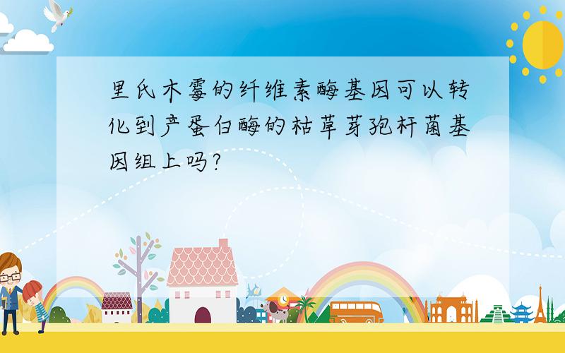 里氏木霉的纤维素酶基因可以转化到产蛋白酶的枯草芽孢杆菌基因组上吗?