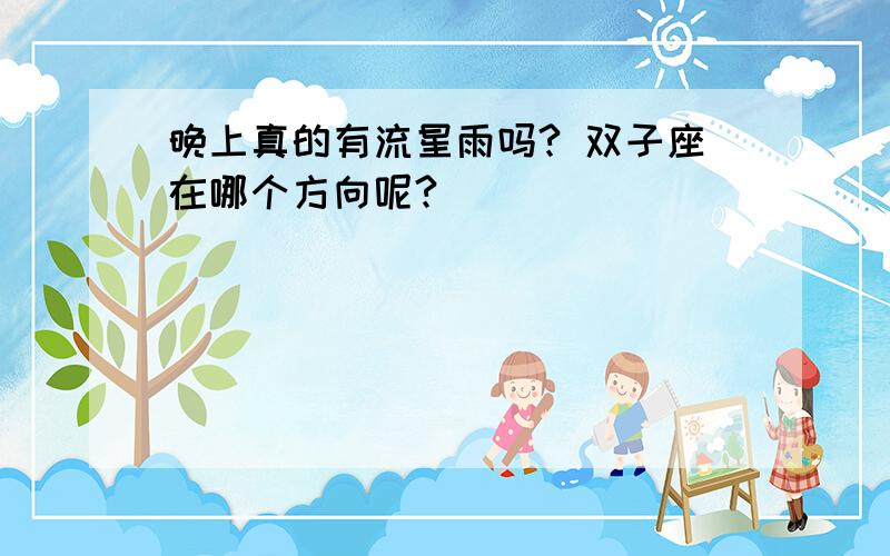 晚上真的有流星雨吗? 双子座在哪个方向呢?