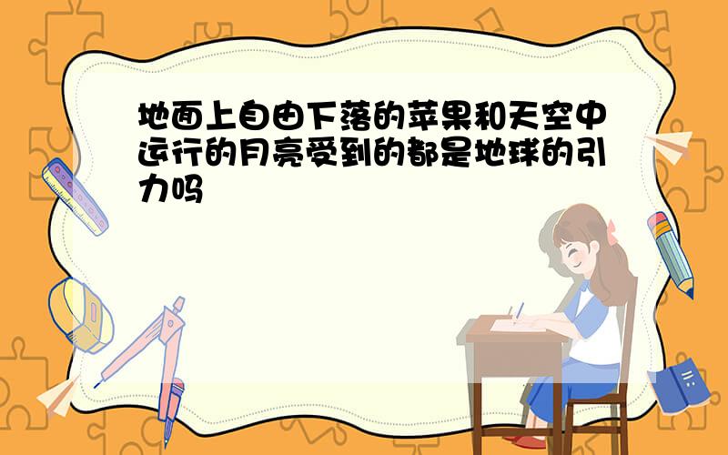 地面上自由下落的苹果和天空中运行的月亮受到的都是地球的引力吗