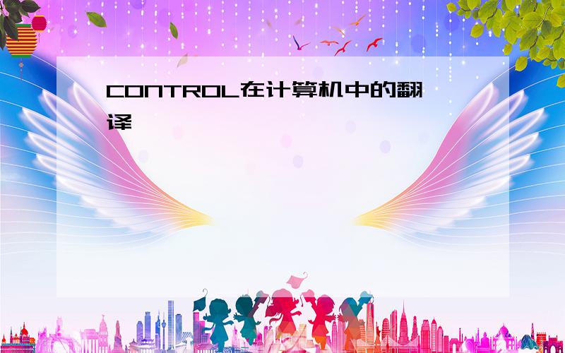 CONTROL在计算机中的翻译