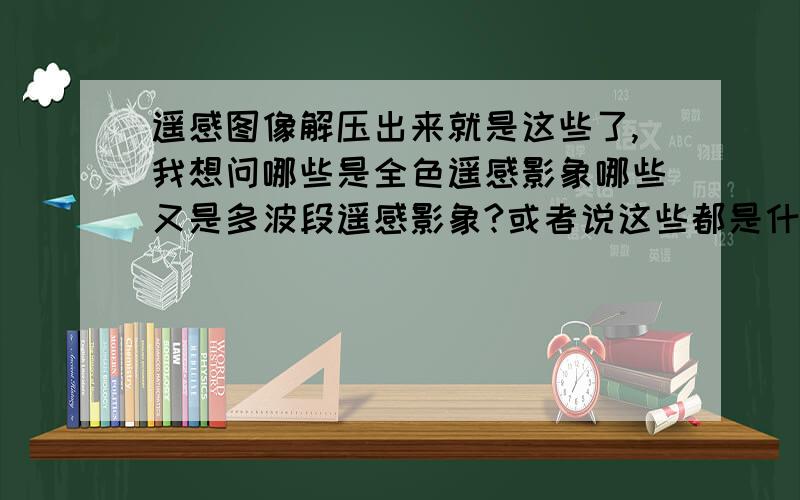 遥感图像解压出来就是这些了,我想问哪些是全色遥感影象哪些又是多波段遥感影象?或者说这些都是什么