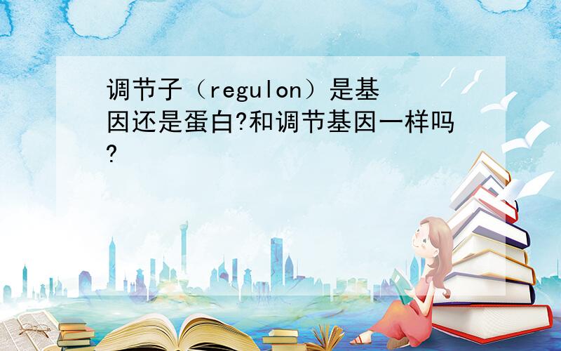 调节子（regulon）是基因还是蛋白?和调节基因一样吗?