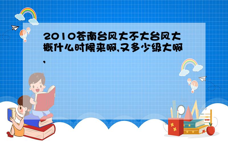 2010苍南台风大不大台风大概什么时候来啊,又多少级大啊,