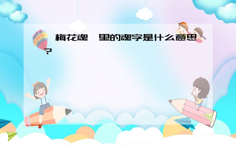 《梅花魂》里的魂字是什么意思?