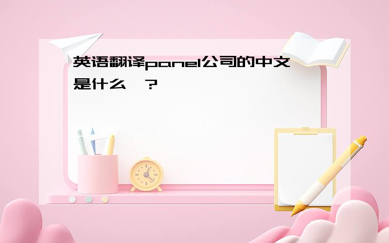 英语翻译panel公司的中文是什么`?