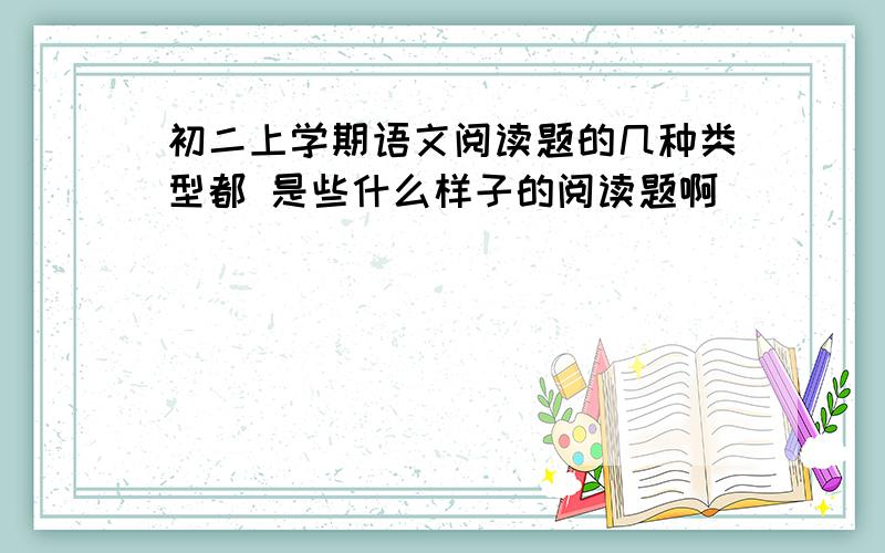 初二上学期语文阅读题的几种类型都 是些什么样子的阅读题啊