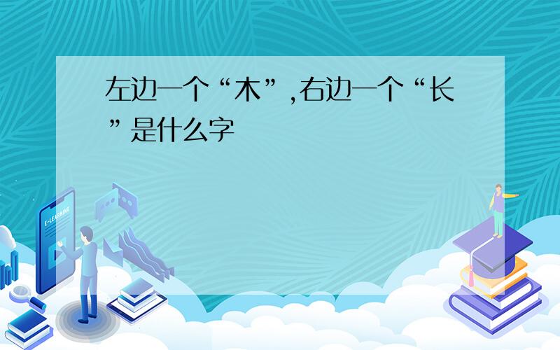 左边一个“木”,右边一个“长”是什么字