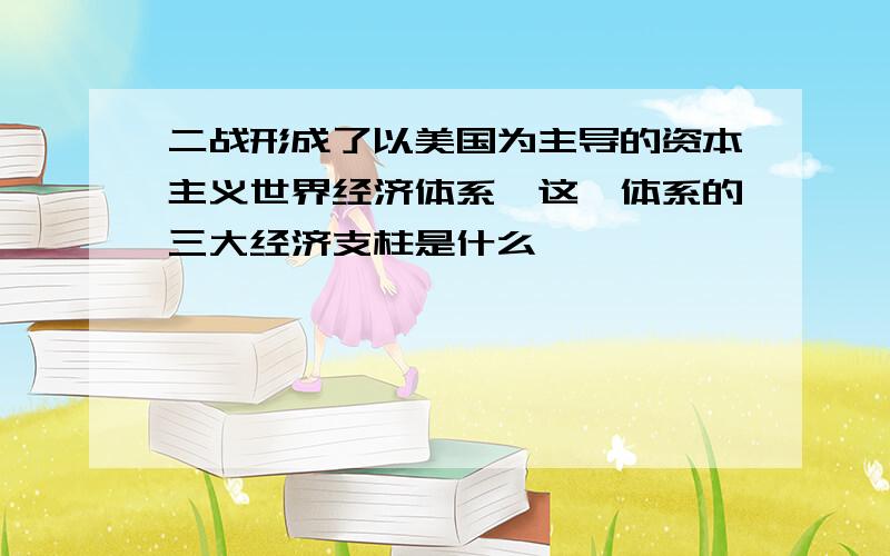 二战形成了以美国为主导的资本主义世界经济体系,这一体系的三大经济支柱是什么