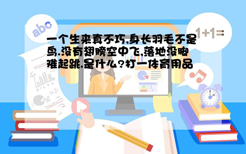 一个生来真不巧,身长羽毛不是鸟.没有翅膀空中飞,落地没脚难起跳.是什么?打一体育用品