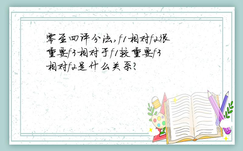 零至四评分法,f1相对f2很重要f3相对于f1较重要f3相对f2是什么关系?