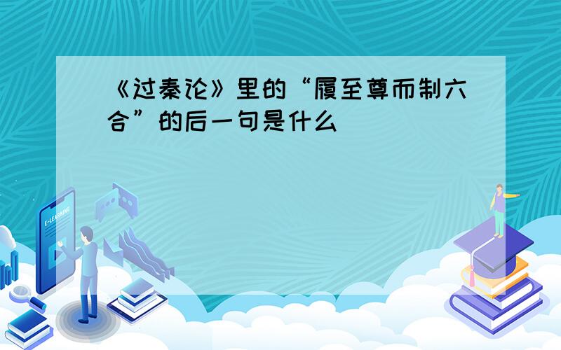 《过秦论》里的“履至尊而制六合”的后一句是什么