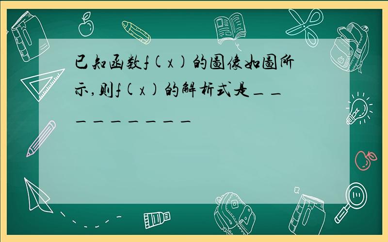 已知函数f(x)的图像如图所示,则f(x)的解析式是_________