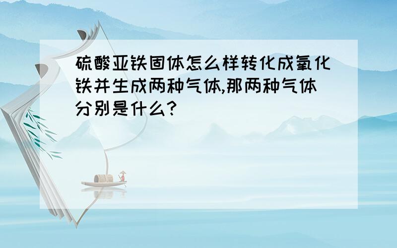 硫酸亚铁固体怎么样转化成氧化铁并生成两种气体,那两种气体分别是什么?