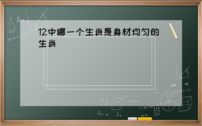 12中哪一个生肖是身材均匀的生肖