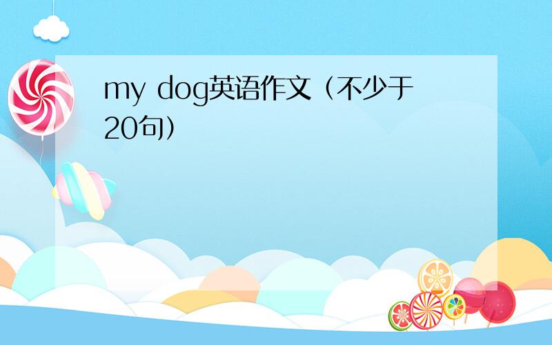 my dog英语作文（不少于20句）