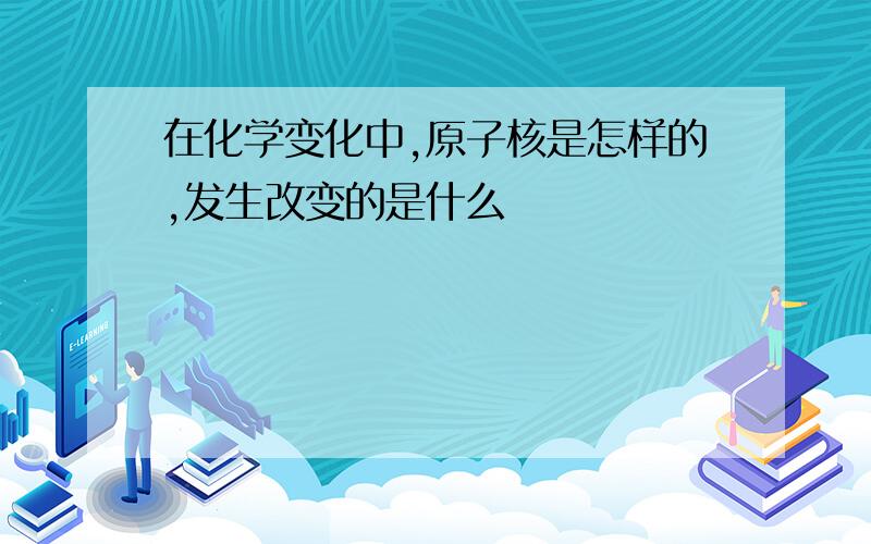 在化学变化中,原子核是怎样的,发生改变的是什么