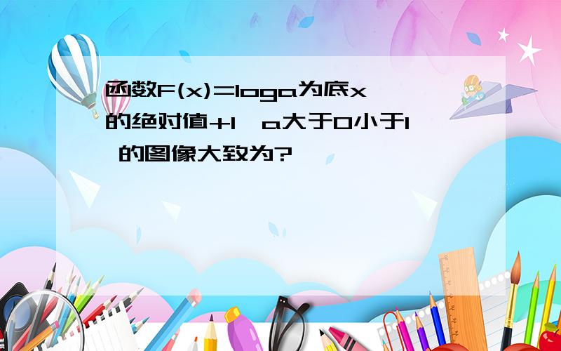 函数F(x)=loga为底x的绝对值+1,a大于0小于1 的图像大致为?