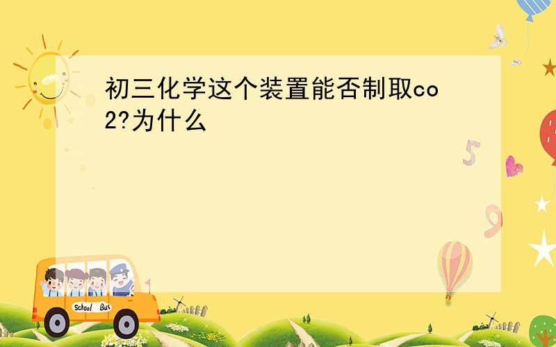 初三化学这个装置能否制取co2?为什么