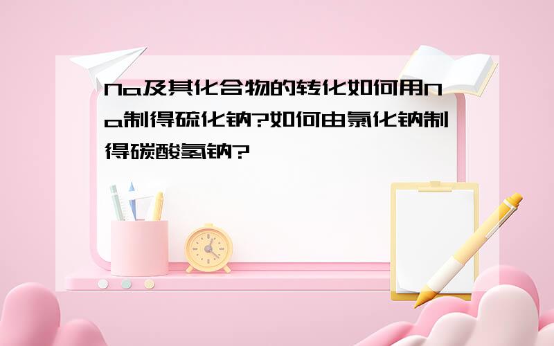 Na及其化合物的转化如何用Na制得硫化钠?如何由氯化钠制得碳酸氢钠?