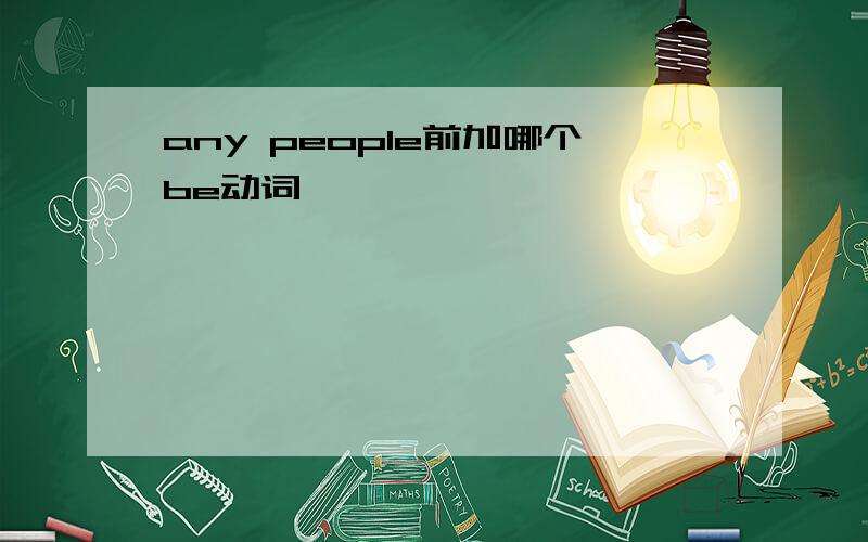 any people前加哪个be动词