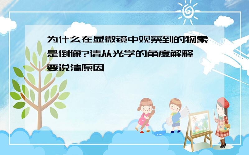 为什么在显微镜中观察到的物象是倒像?请从光学的角度解释,要说清原因