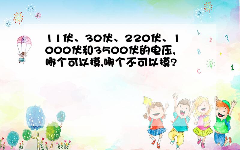 11伏、30伏、220伏、1000伏和3500伏的电压,哪个可以摸,哪个不可以摸?