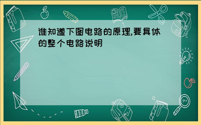 谁知道下图电路的原理,要具体的整个电路说明