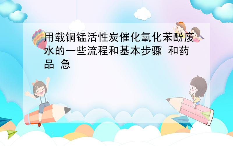 用载铜锰活性炭催化氧化苯酚废水的一些流程和基本步骤 和药品 急