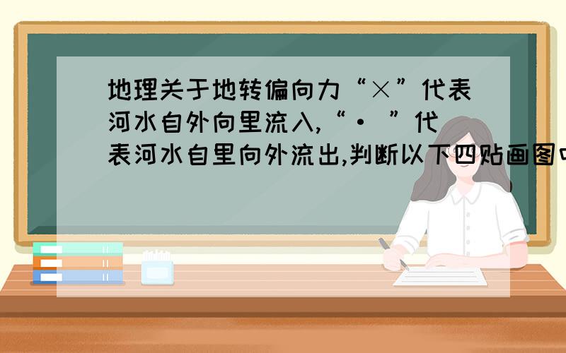 地理关于地转偏向力“×”代表河水自外向里流入,“· ”代表河水自里向外流出,判断以下四贴画图中正确的是（双选）如果有一些其它的应用就更好了.我在归纳地理笔记 呃4喽对么。侵蚀岸